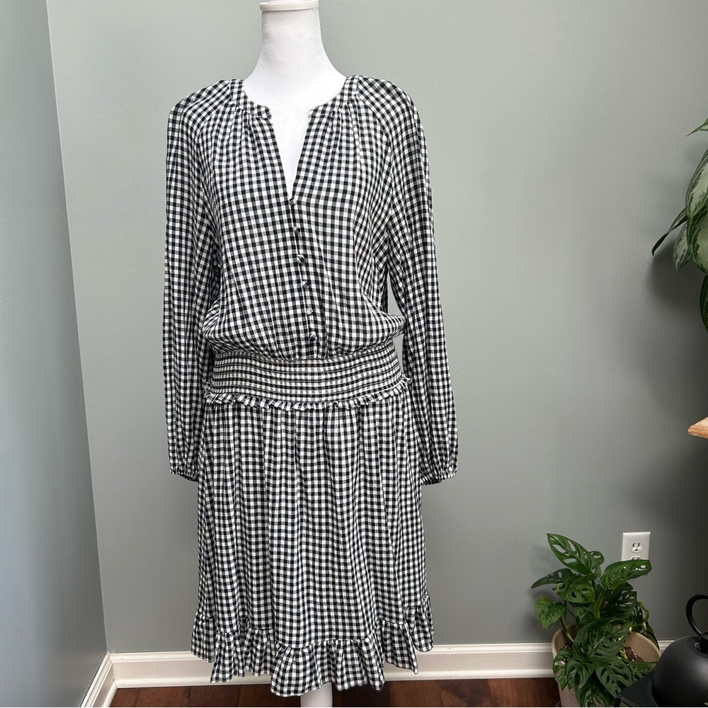 Tommy Hilfiger size M black and white gingham dress